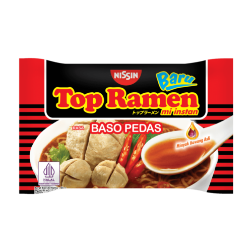 Mie Nissin top ramen rasa baso pedas